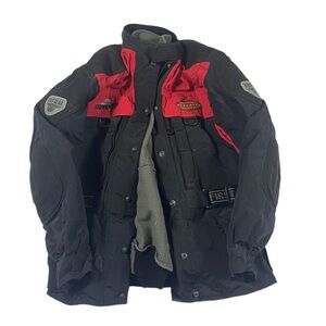 First Gear Womens Motorcycle Jacket Kilimanjaro Black Moto Padded with Fleece M